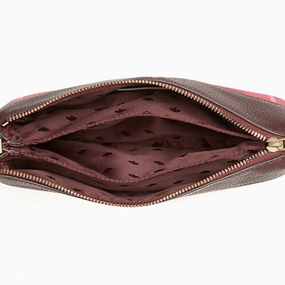 ♠️ Kate Spade Rose Leila Plaid Triple Gusset Crossbody NWT - Picture 4 of 5